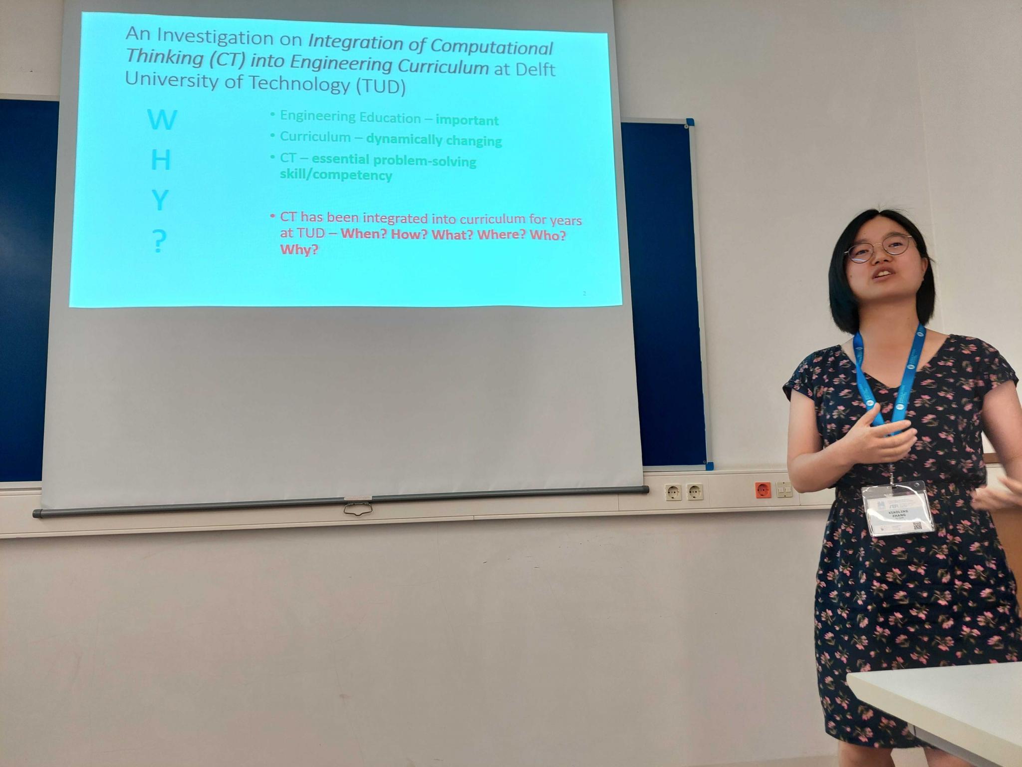 Xiaoling Zhang presenting at Sefi