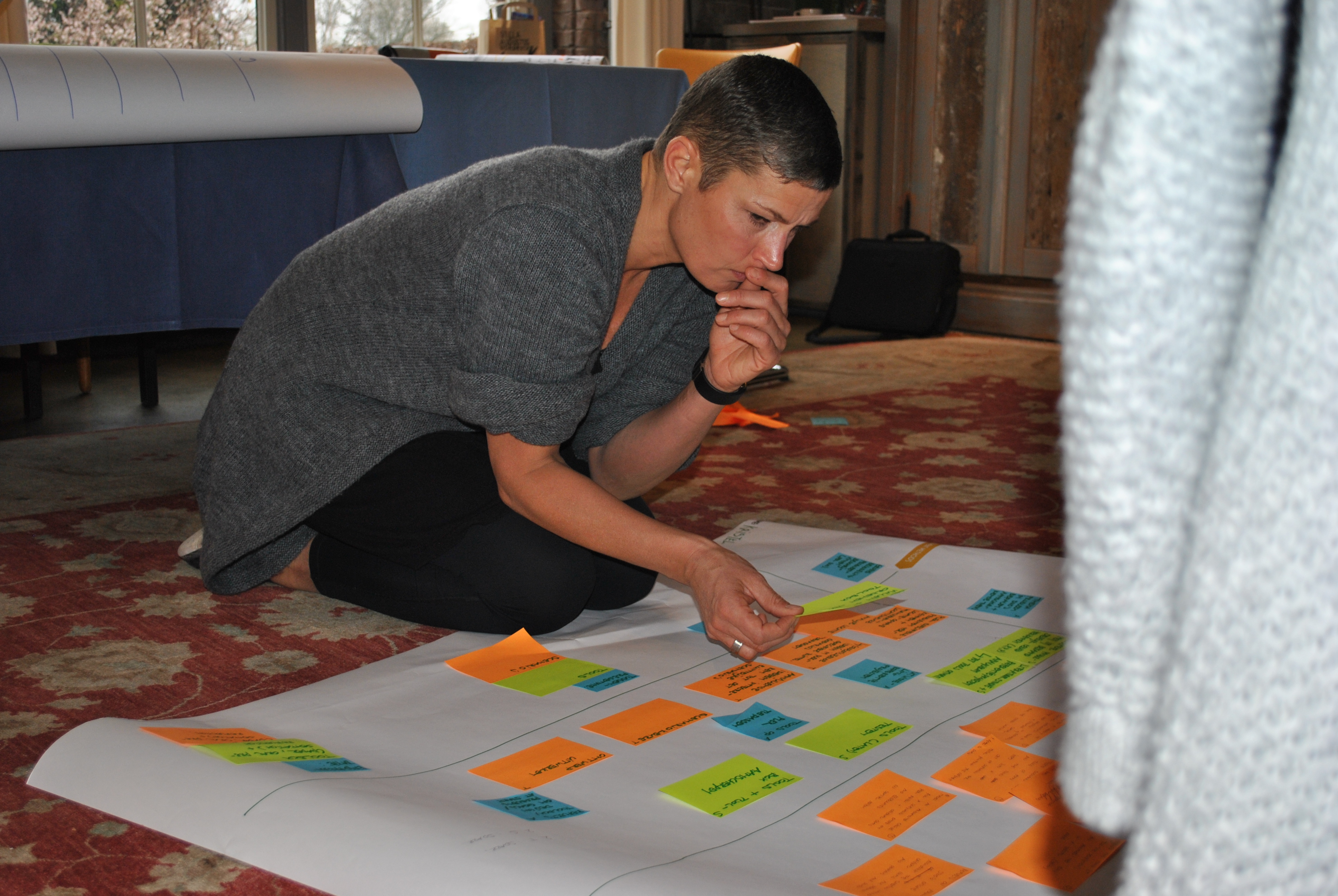 Picture of Kristel Aalbers working on her educational innovation project