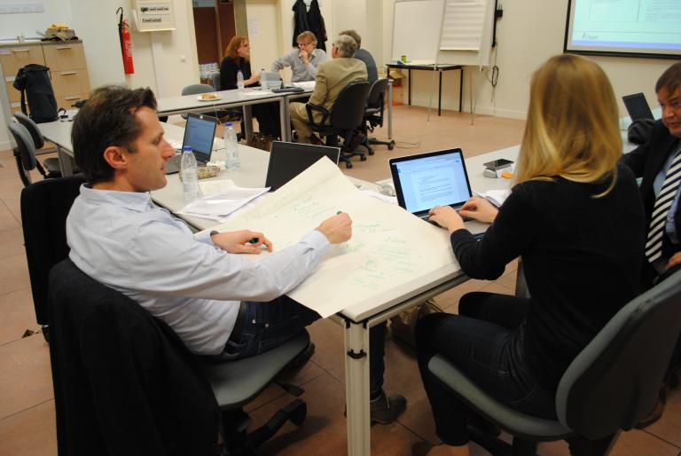 Picture of Gerard Baars and Anna Kruse working on ERASMUS+ project